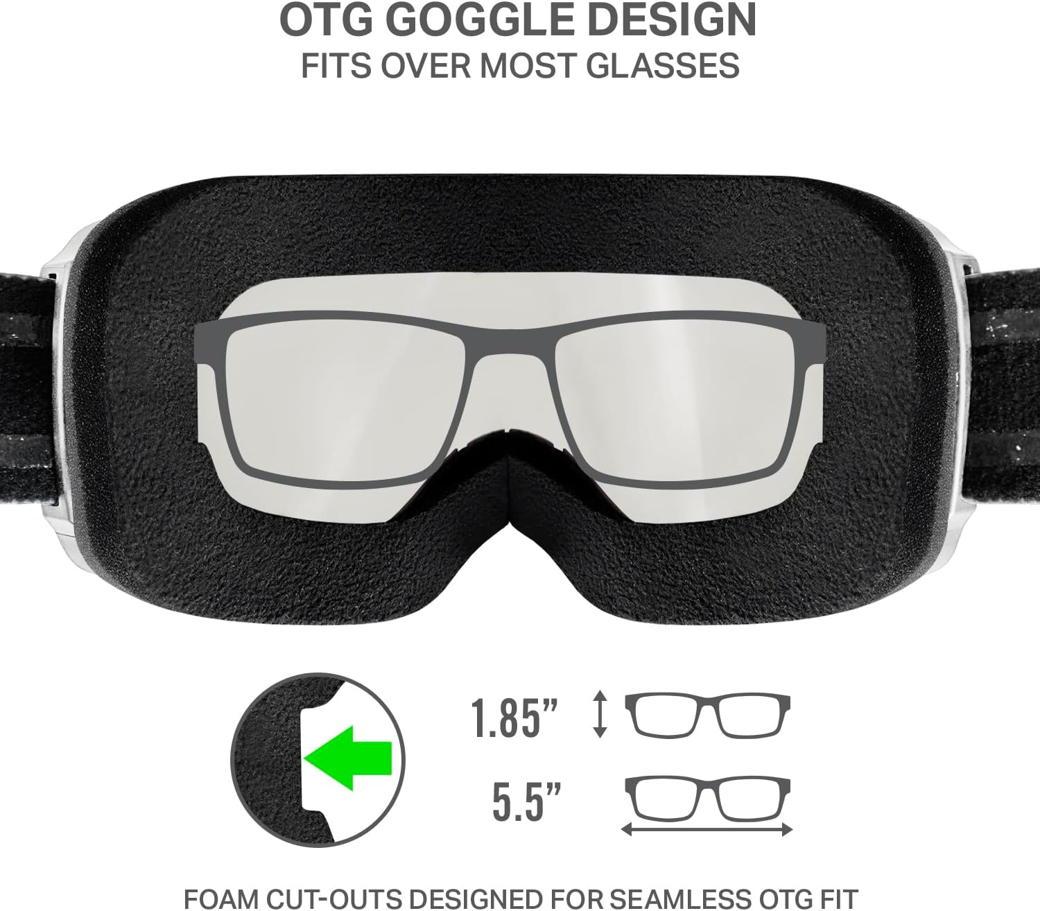 Wildhorn Cristo Ski Goggles Men Women 100% UV Anti-Fog OTG Snowboard Goggles- US Ski Team Official Supplier- Snow Goggles - Image 4