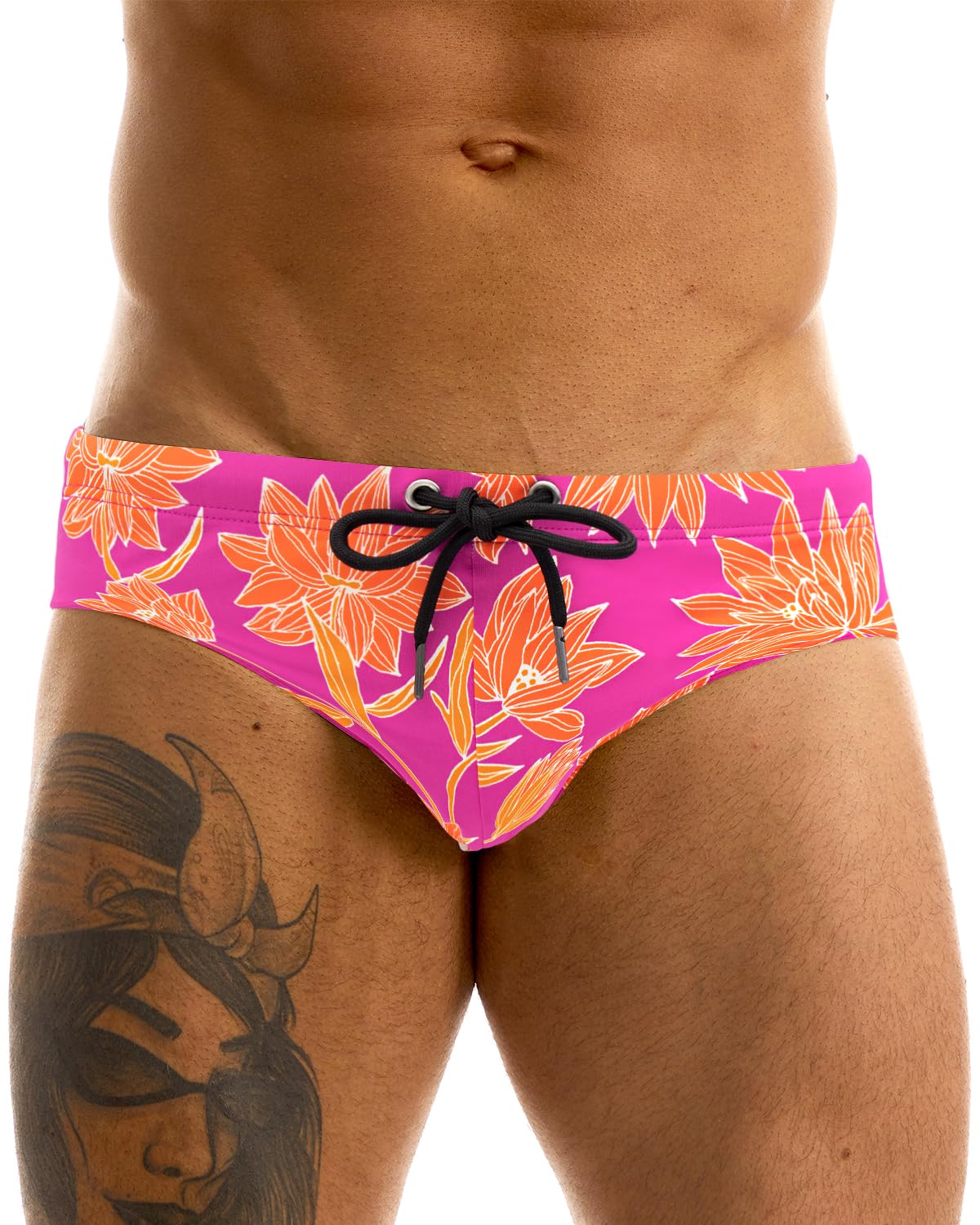 MIZOK Men's Sexy Hot Print Bikini Swimsuit Swimwear Fashion Quick Dry Beach Swim Brief