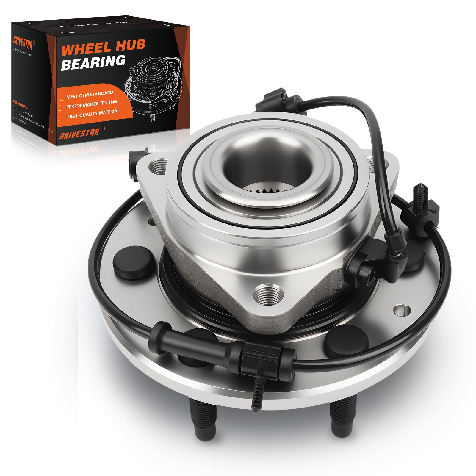 DRIVESTAR 515036 4WD Front Wheel Bearing and Hub Assembly 6 Lugs w/ABS 4x4