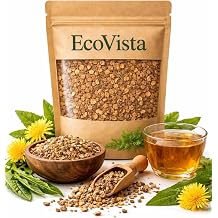 Ecovista Dandelion Root Cut & Sifted 4oz | Loose Dried Herbal Root | 100% Natural, Non-GMO | Herbal Tea, Detox & Wellness Support
