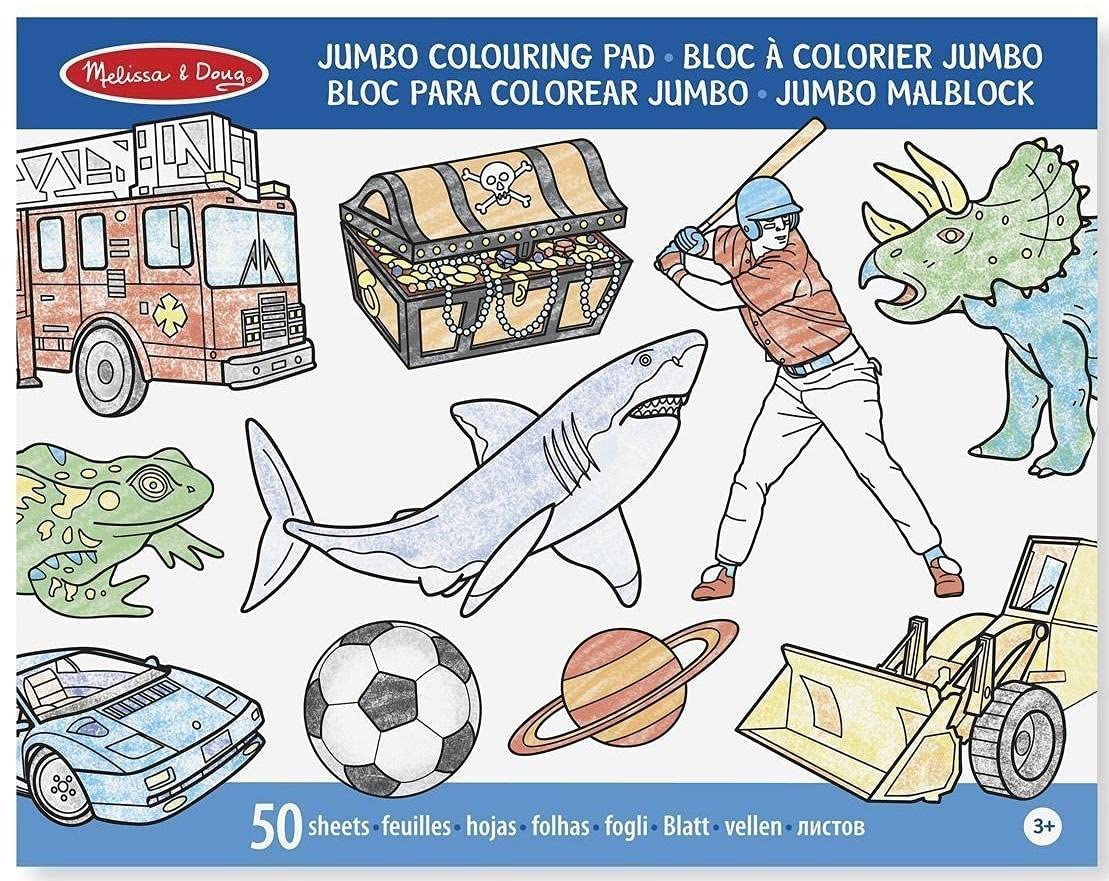 Melissa & Doug Jumbo Colouring Pad - Blue