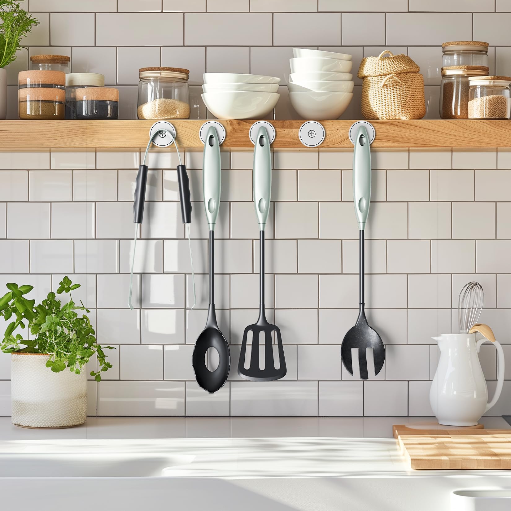 WUDIME Strong Neodymium Magnets, 16Pack 110LBS Cup Magnets with Stainless Screws for Wall Mounting, Rare Earth Magnets with Holes for Kitchen Garage Holding Tools DIY Hanging