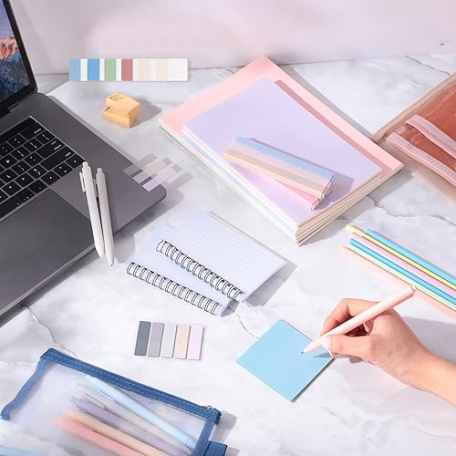 Miniatura 5 de Colarr Juego de 54 piezas de suministros escolares estéticos a granel, kit esencial de regreso a la escuela secundaria y universidad, sistema de