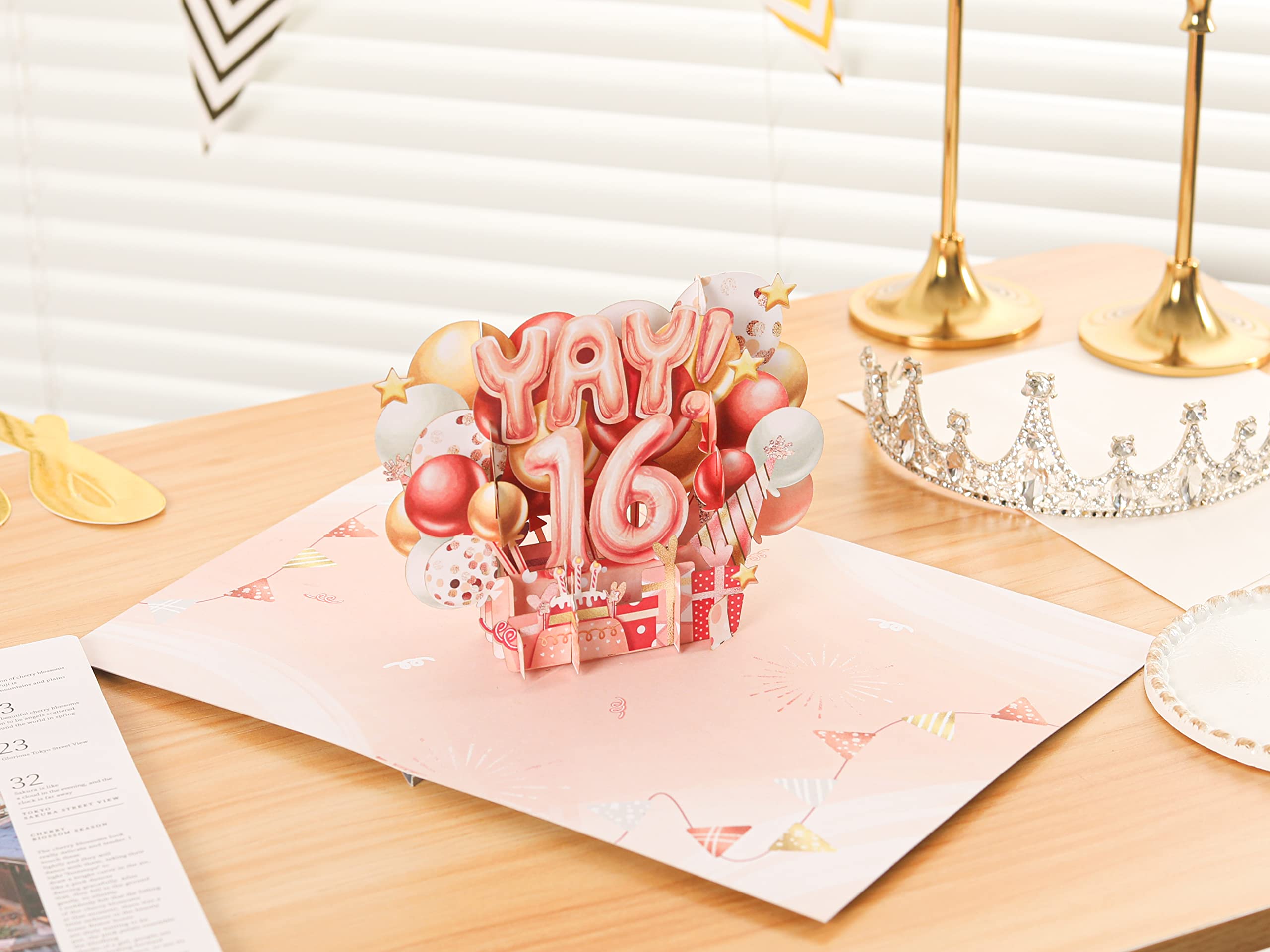 Liif Carte D'anniversaire 16 Ans Pour Fille, Fille, Petite-fille