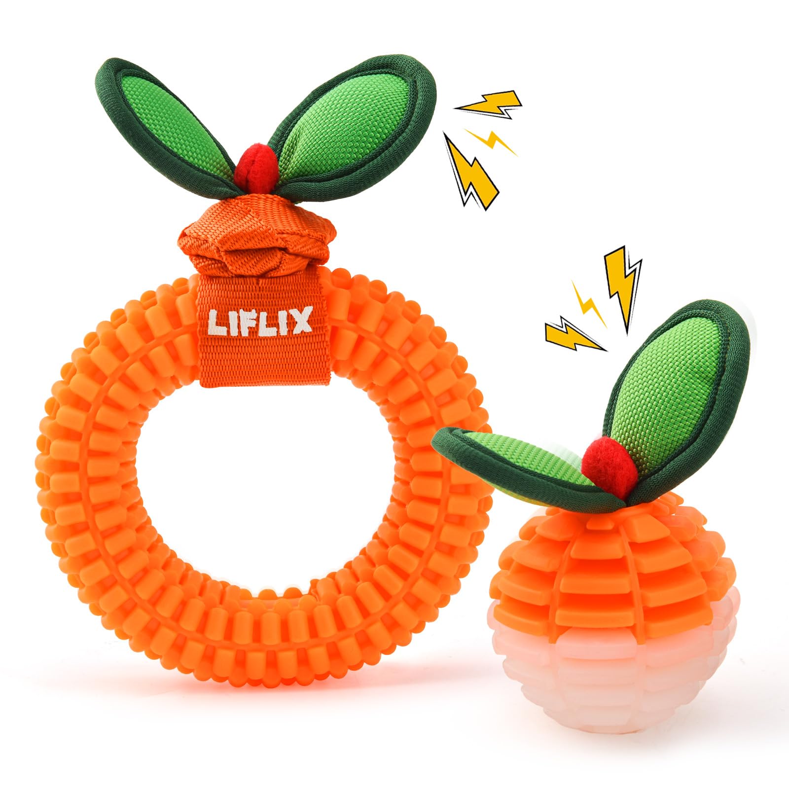 LIFLIX 2-Pack Durable Dog Teeth Cleaning Toys