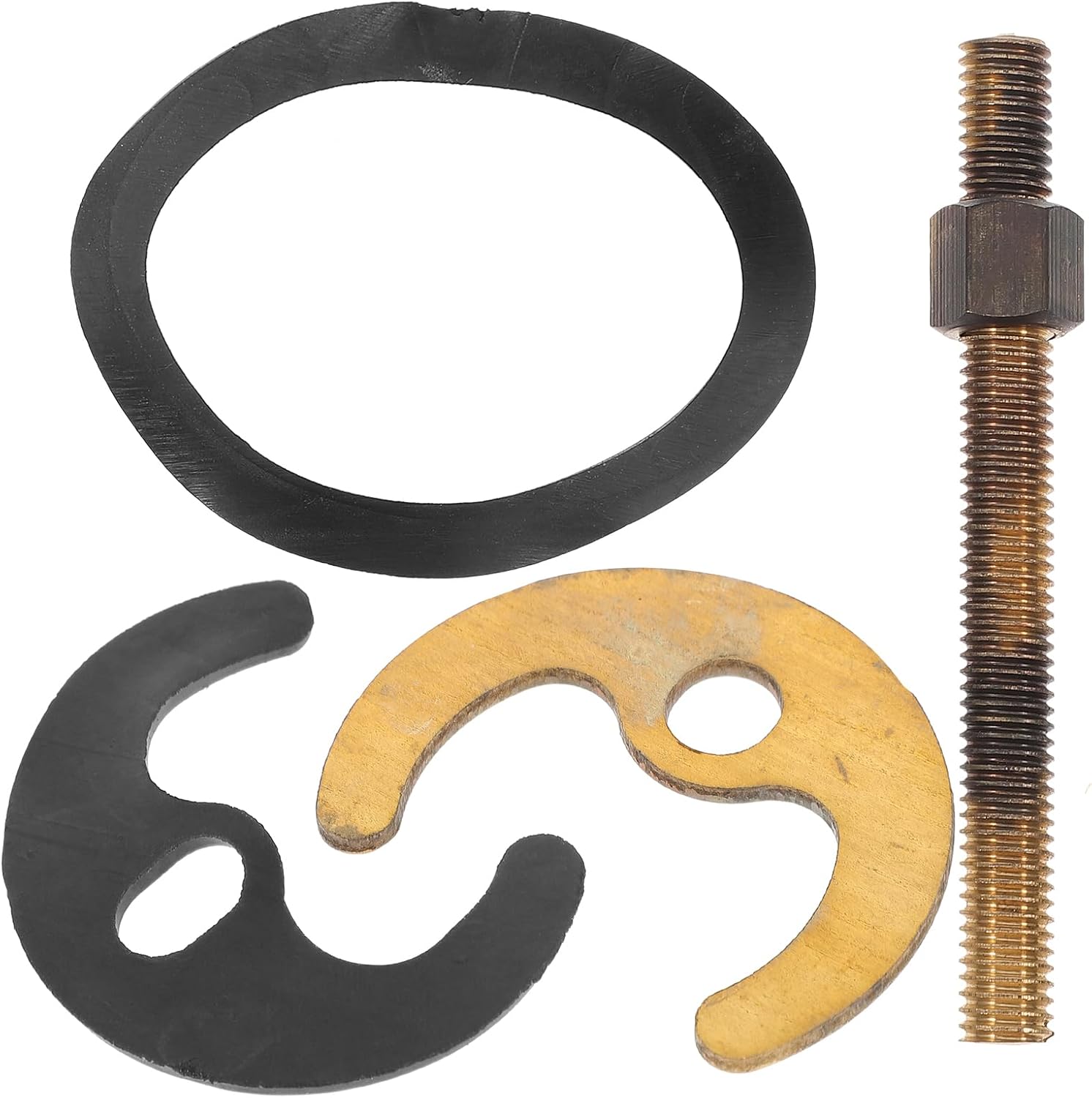 Hemobllo Kitchen Faucet Mounting Kit with Copper Horseshoe Piece Rubber Washer Bolt and Nut for Secure Sink Tap Installation and Repair