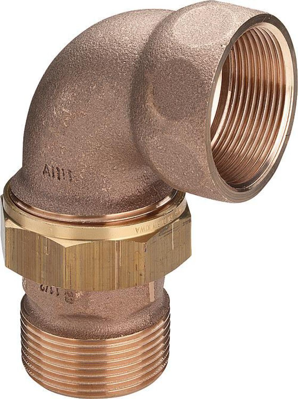 Viega 3088 - Racor codo macho-hembra 3088 1.1/2" bronce