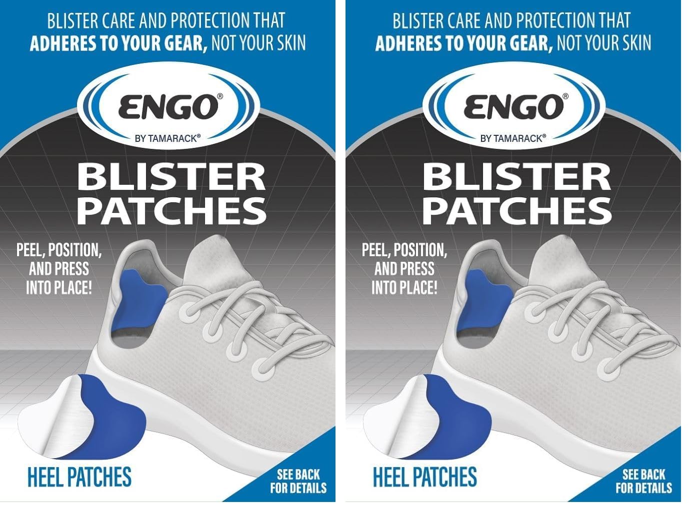 Heel Blister Patches (2 Patches) | Tennis Shoes, Athletes, Runners, High Heels, Dress Shoes (Pack of 2)