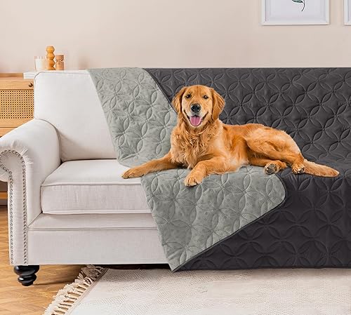 BESTSWEETIE Funda de cama para perro, manta 100% impermeable, funda de sofá antideslizante lavable para perros, fundas de sofá lavables para gatos y