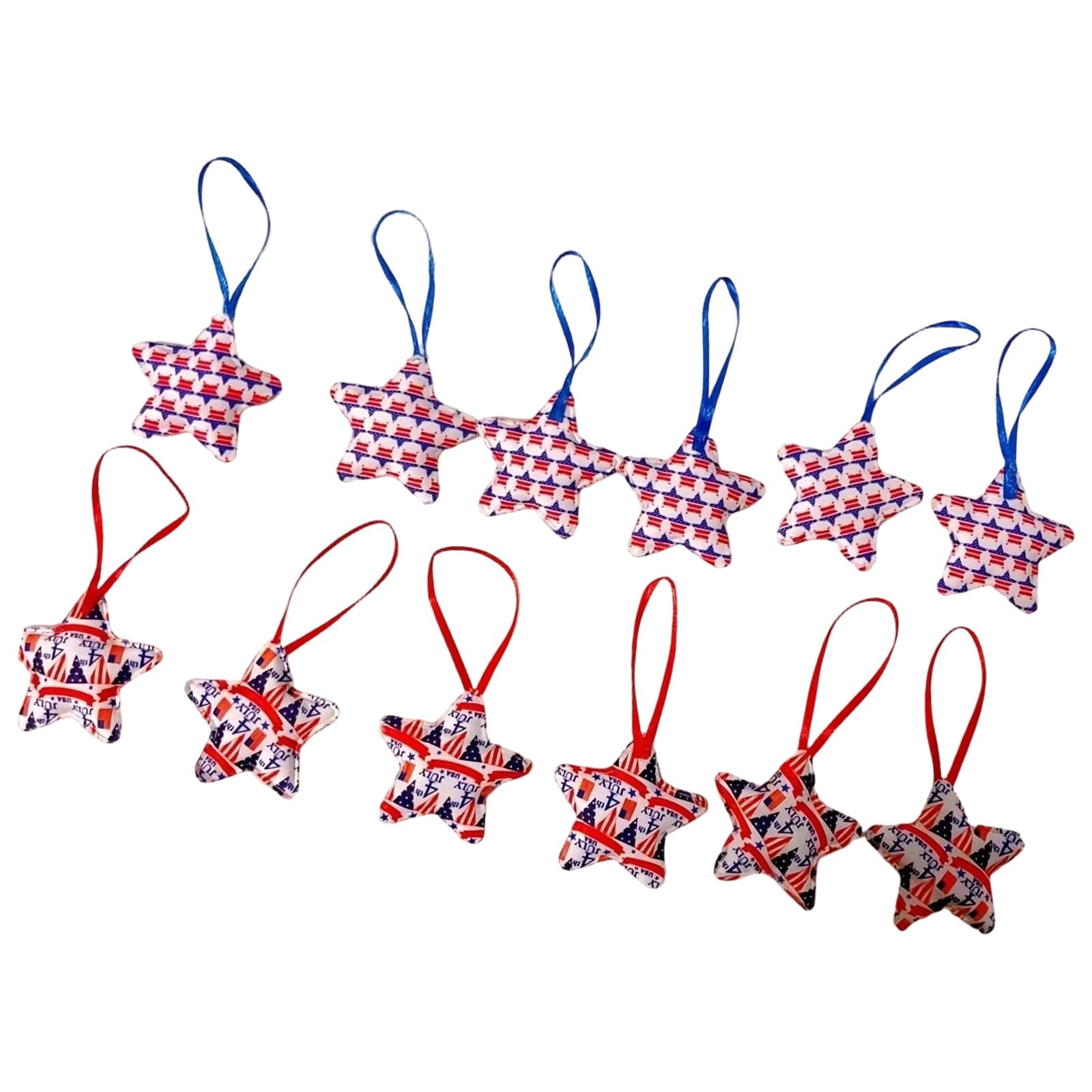 PANGBOER Patriotic 4Th of July Hanging Ornament Star Memorials Day Decorations Independence Day for Outdoor Indoor Patriotic Hanging for Tree