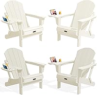 Vista 20 de SERWALL - Silla plegable Adirondack para patio, jardín, exterior, resistente a la intemperie, sillas para hoguera, color naranja