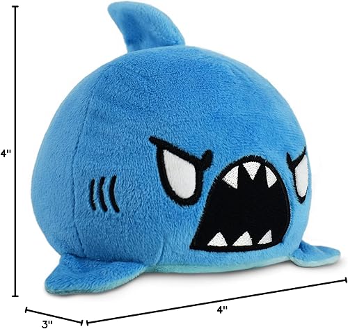 Miniatura 9 de TeeTurtle - El tiburón reversible original + peluche de narval - Azul - Bonitos animales de peluche sensoriales que muestran tu estado de ánimo
