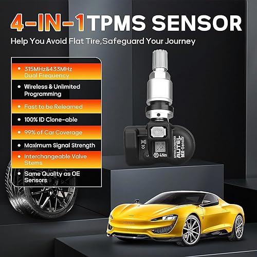 Miniatura 2 de Autel MaxiTPMS MX Sensor 20pcs Dual Frecuency 315433MHz Metal Stem TPMS Sensor Universal Neumático Sensor Programado por TS401 TS408 TS501 TS508