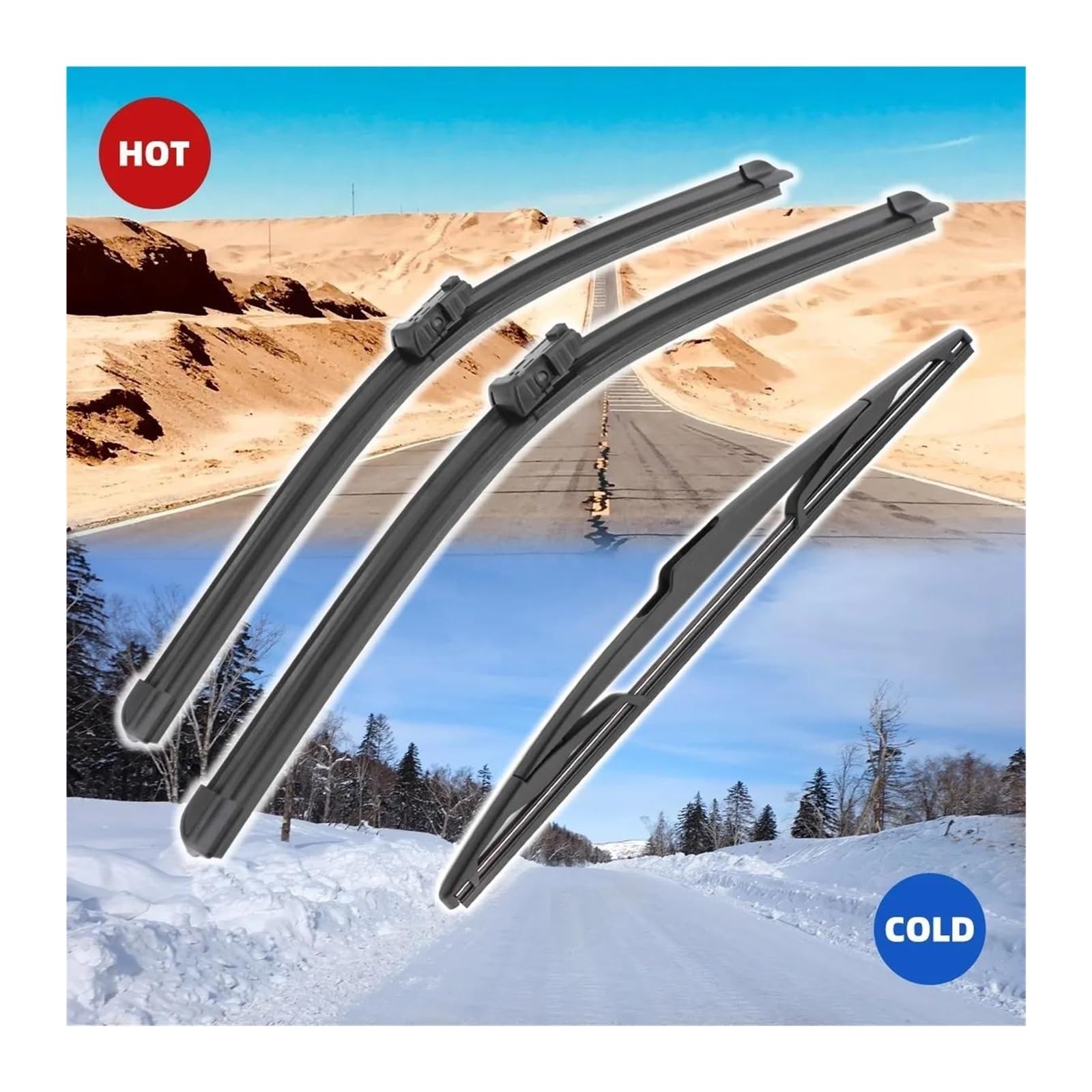 Scheibenwischer Rear Für Peugeot Für 208 2012 2013 2014 2015 2016 2017 26 "+ 16" + 14 "vorne Hinten Wischer Windschutzscheibe Windschutz Fenster Zubehör 3PCS