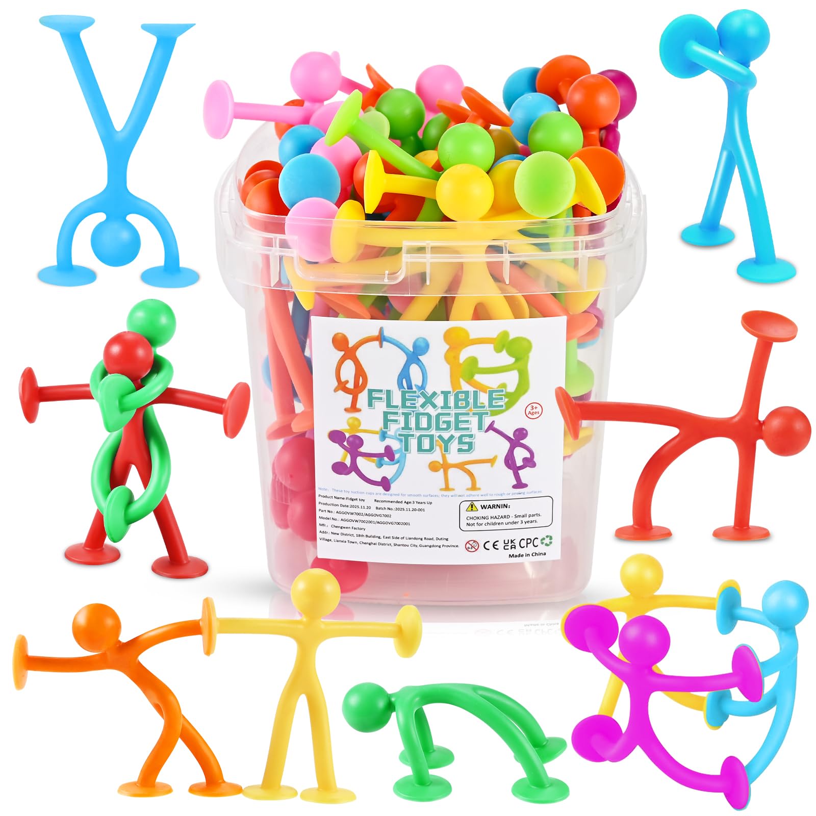 Photo 1 of GOLDGE 35 Pack Silicone Suction Fidget Toys