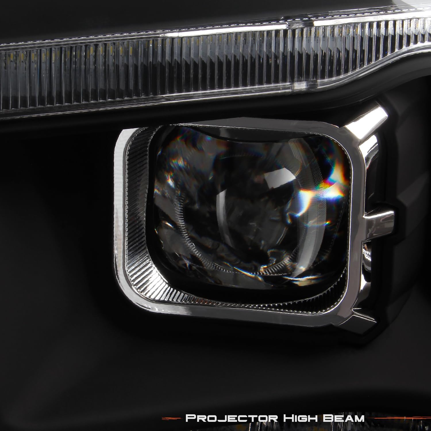 AKKON - Fit 09-18 Dodge Ram 1500 2500 3500 Premium Projector LED Headlight +Black Housing Tail Light Combo