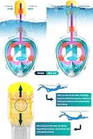HINATAA 180° teljes arcú snorkel maszk légzésbarát anti-köd szivárgásmentes 5