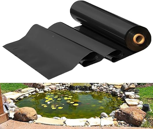Image LJHSS HDPE Pond Liner,0.3MM Pond Skins for Fish Pond, Garden Pond, Koi Ponds, Water Gardens, and Fountains,Black (Size : 6x8m/19.68x26.24ft) Image LJHSS HDPE Pond Liner,0.3MM Pond Skins for Fish Pond, Garden Pond, Koi Ponds, Water Gardens, and Fountains,Black (Size : 6x8m/19.68x26.24ft)