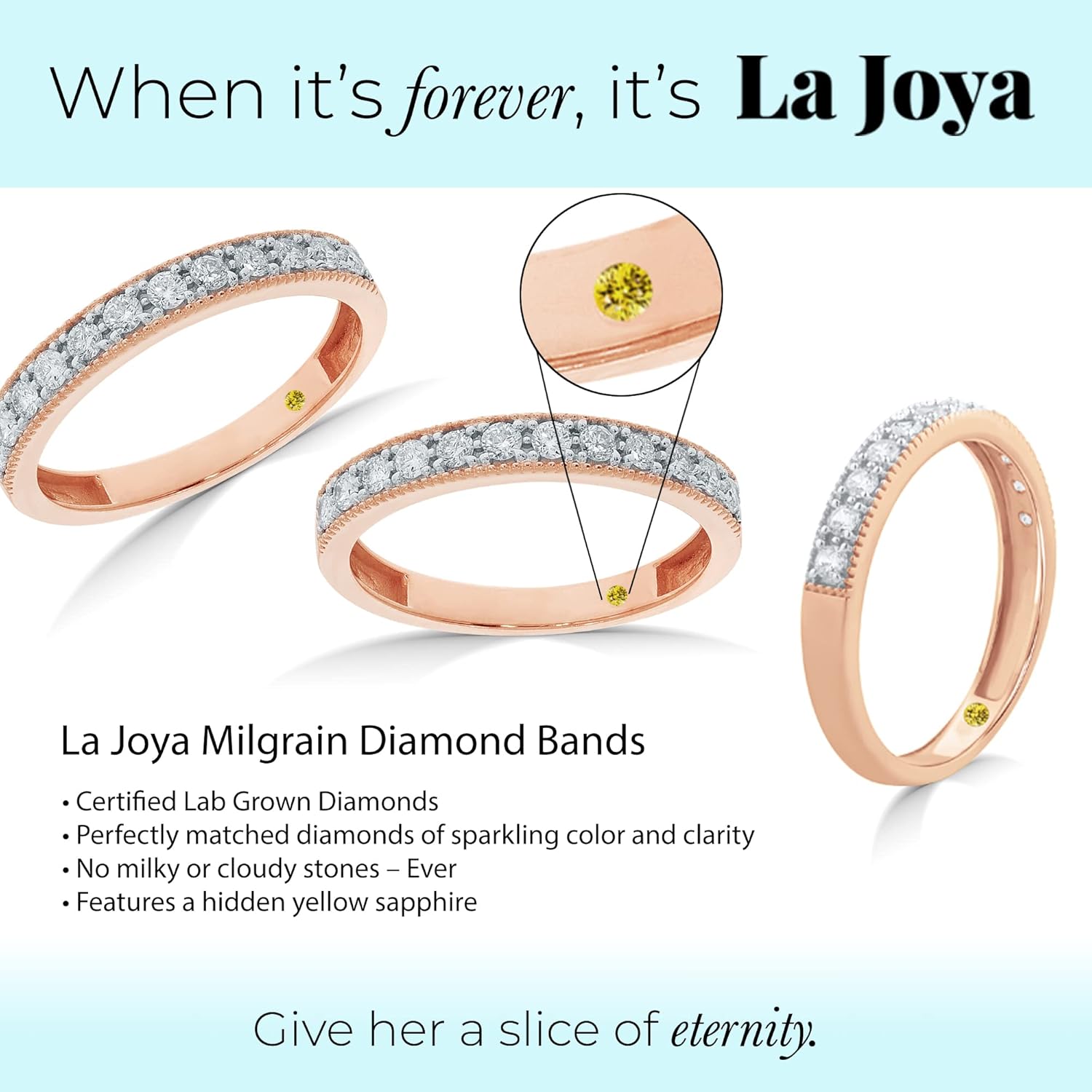 La Joya Lab Grown Diamond Band Ring | 1/10-1/2 CT. TW. Vintage Inspired Womens Wedding Band | Solid White, Yellow or Rose Gold | Versatile Promise & Anniversary Ring | Certified by Gemmologist - Image 3