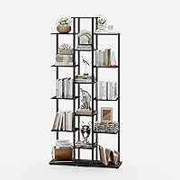 Vista 6 de Estantería de 5 niveles para espacios pequeños, resistente y compacta para sala de estudio/dormitorio, estante de almacenamiento de madera de fácil