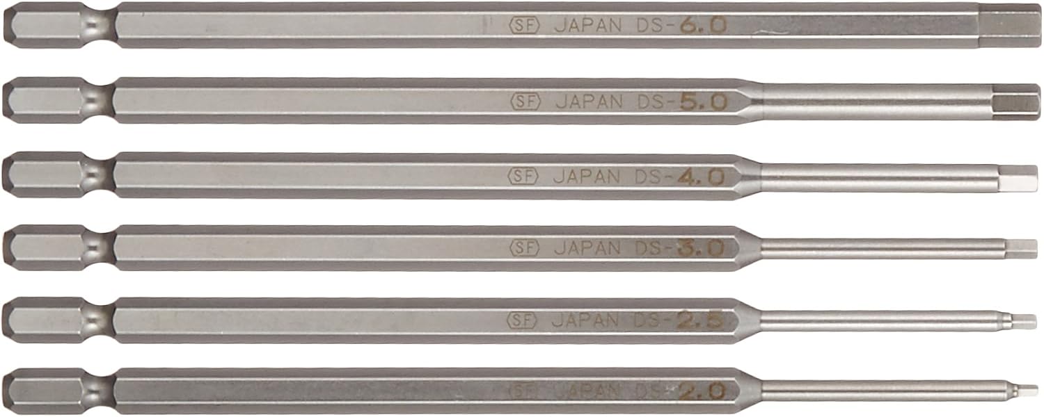 TRUSCO THBL-6S Long Hex Bit Set