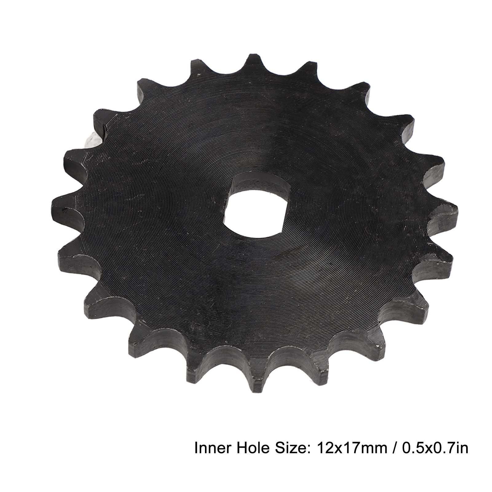 Yuecoom Motor Sprocket, H Hole 12x17mm MY1020 MY1012 ZXF1122 Carbon Steel High Speed Engine Chain Wheel for Motor Replacement(20T)