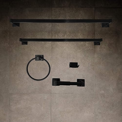 Miniatura 4 de SENTO - Soporte de pared para papel higiénico negro, soporte de papel higiénico de doble poste, fácil instalación, metal resistente, negro mate