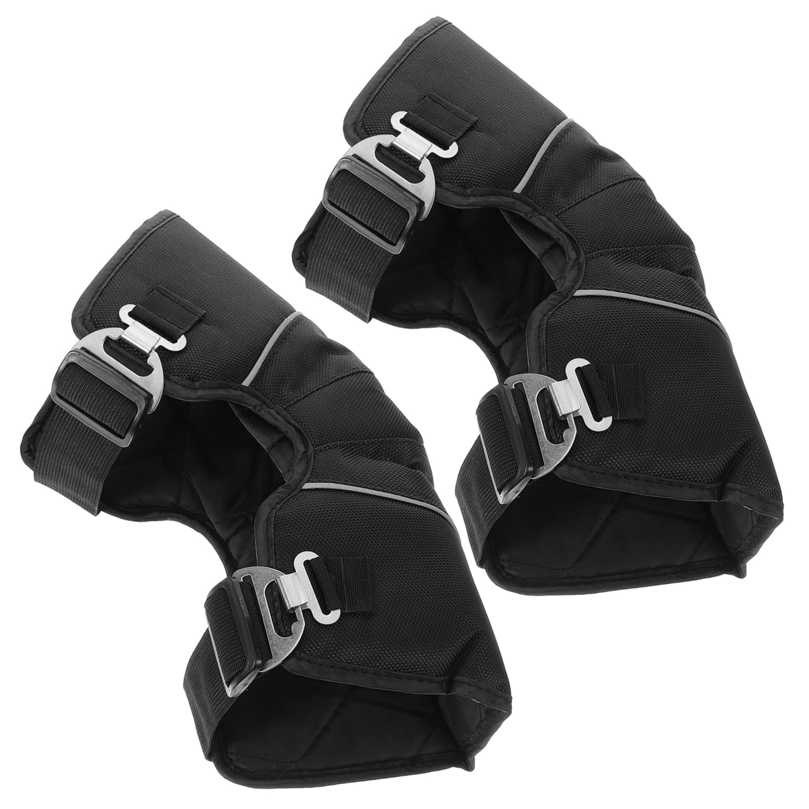 Healeved 4 Ensembles Vélo Protecteur Sportifs Du Genou Gardiens Du Genou Plus Taille Patins De Skate Coussinets De Protection Faux Cuir Black 2 Pièces * 4