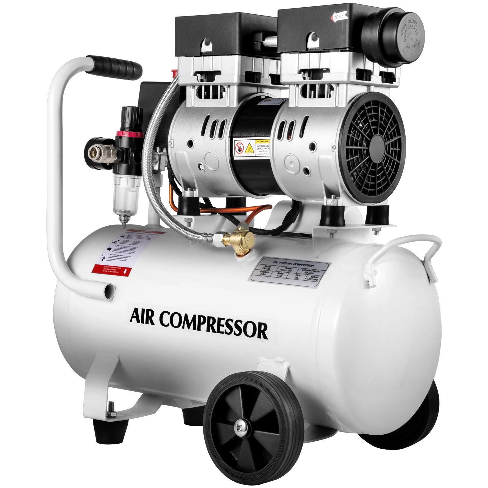Buy VEVOR Air Compressor 5.28 Gallon, Portable Air Compressor 1 HP, Oil