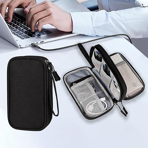 Bolsa organizadora de accesorios electrónicos, organizador universal de viaje para cable, cargador, teléfono, tarjeta SD, bolsa de viaje de negocios