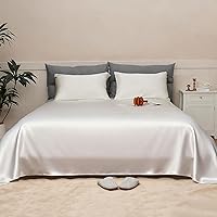 Vista 3 de MURT Juego de sábanas tamaño Queen, 100% viscosa de bambú, 400 hilos, refrescantes y suaves como la seda, certificado Oeko-TEX, bolsillo profundo