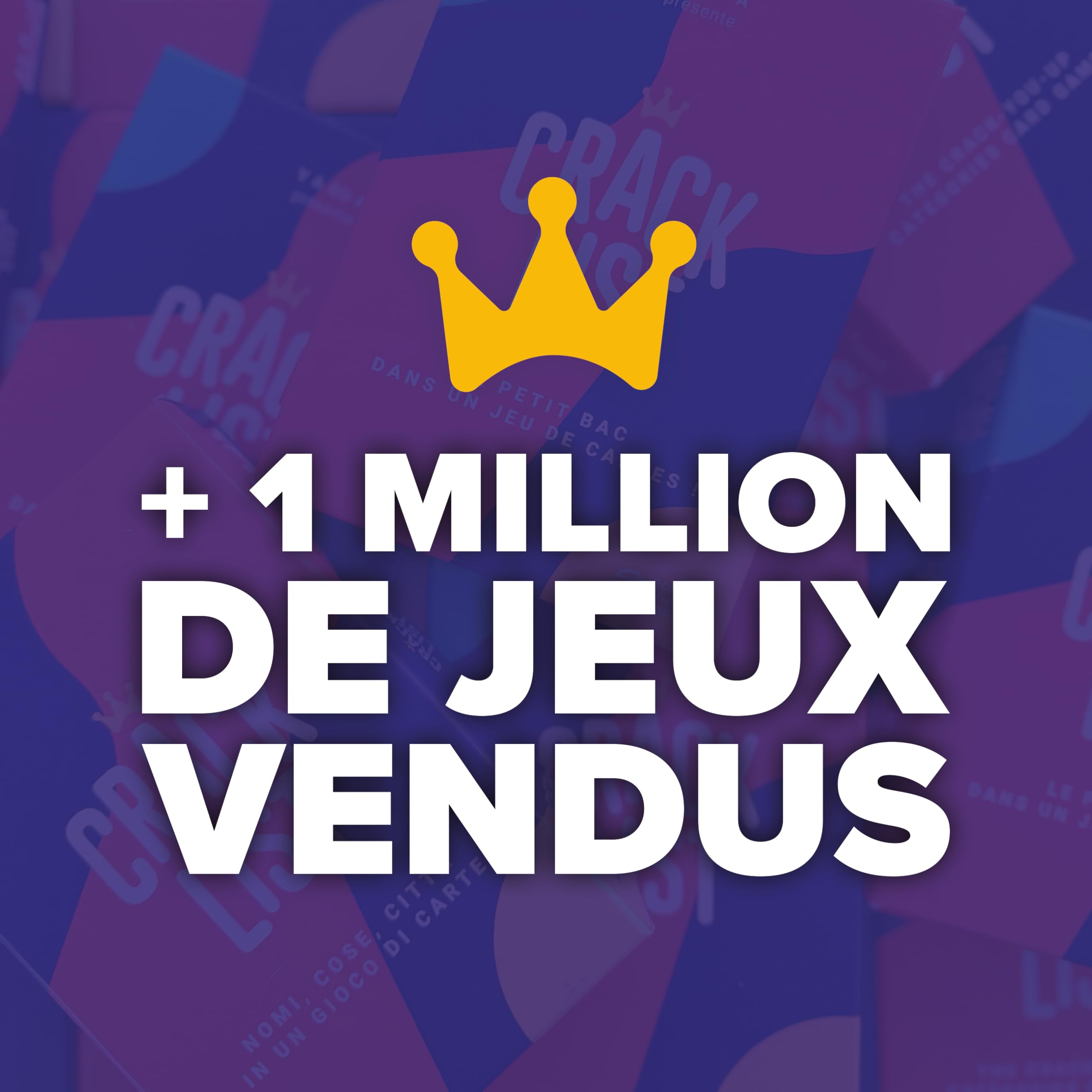 CRACK LIST - Jeu du Petit bac - Jeu de Cartes - Jeu d'ambiance - entre amis et en famille - 10 ans et plus - 2 à 8 joueurs - version française - Yaqua Studio, YAQ001CR, Bleu