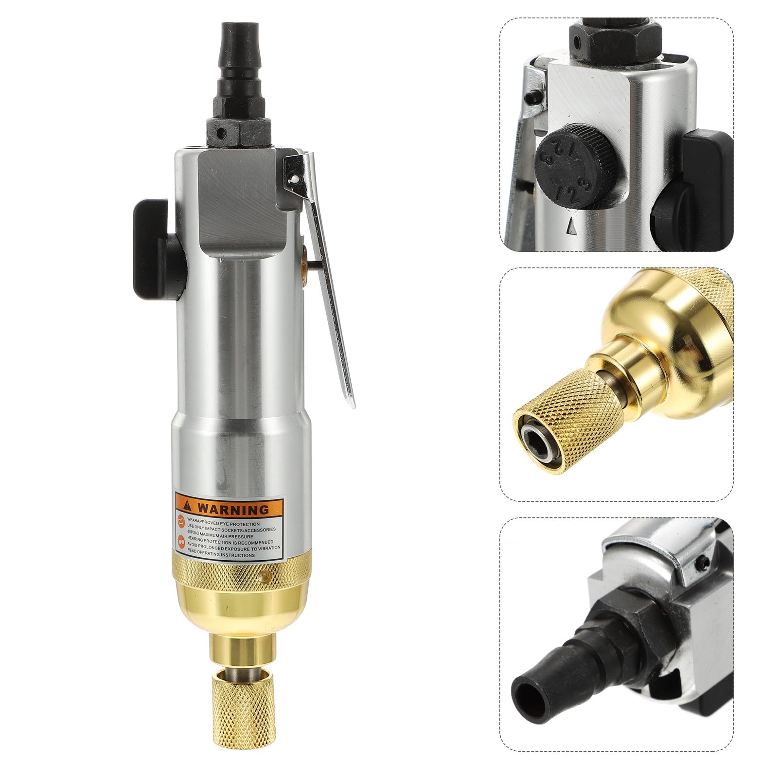 POPETPOP Cacciavite Pneumatico Industriale 9000 Giri/Min Controllo Regolabile e Riduzione Tempi di Lavoro per Tecnici e Manutentori