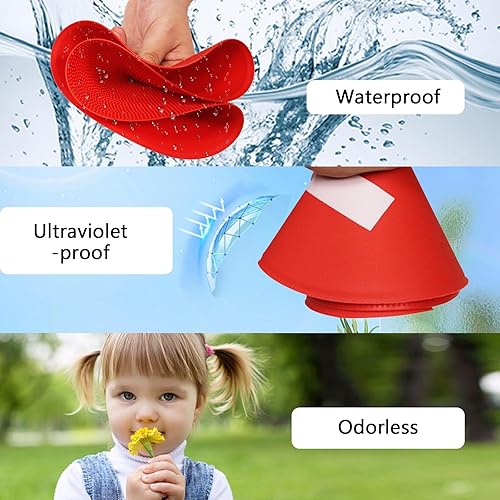 Miniatura 5 de Puntos de polietileno de 9 pulgadas, marcadores antideslizantes 1024 para piso, conos planos impermeables para ejercicios de agilidad, baloncesto,