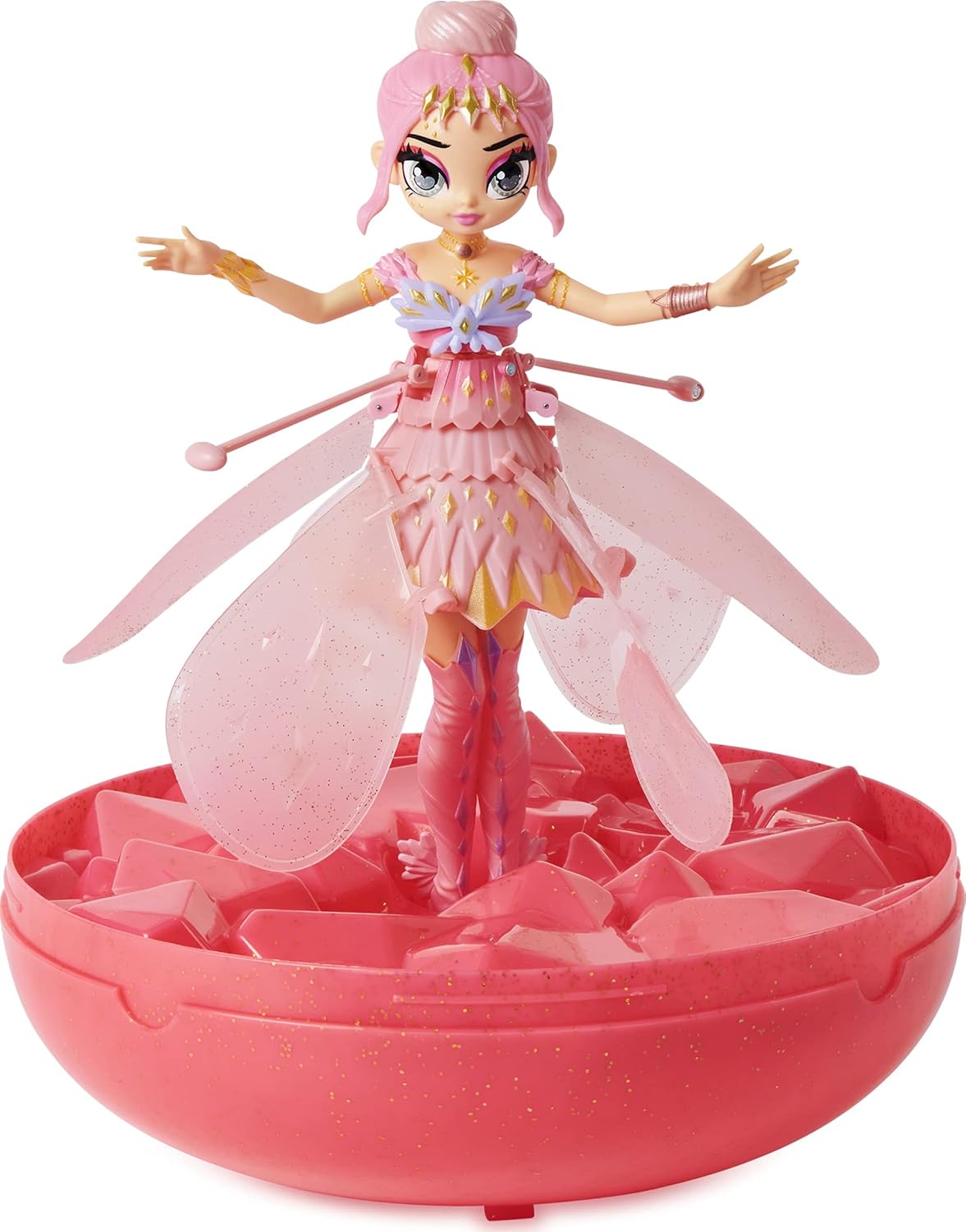 Hatchimals Pixies, Crystal Flyers Pink Magical Flying Pixie Toy, Girl Toys, Girls Gifts for Ages 6 and up