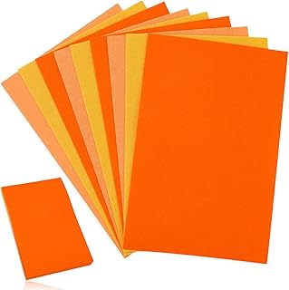 Whaline 18Pcs Felt Fabric Sheets Soft Thick Assorted Orange Craft Felt Pack for DIY Craft Sewing Patchwork Art Projects, 3...