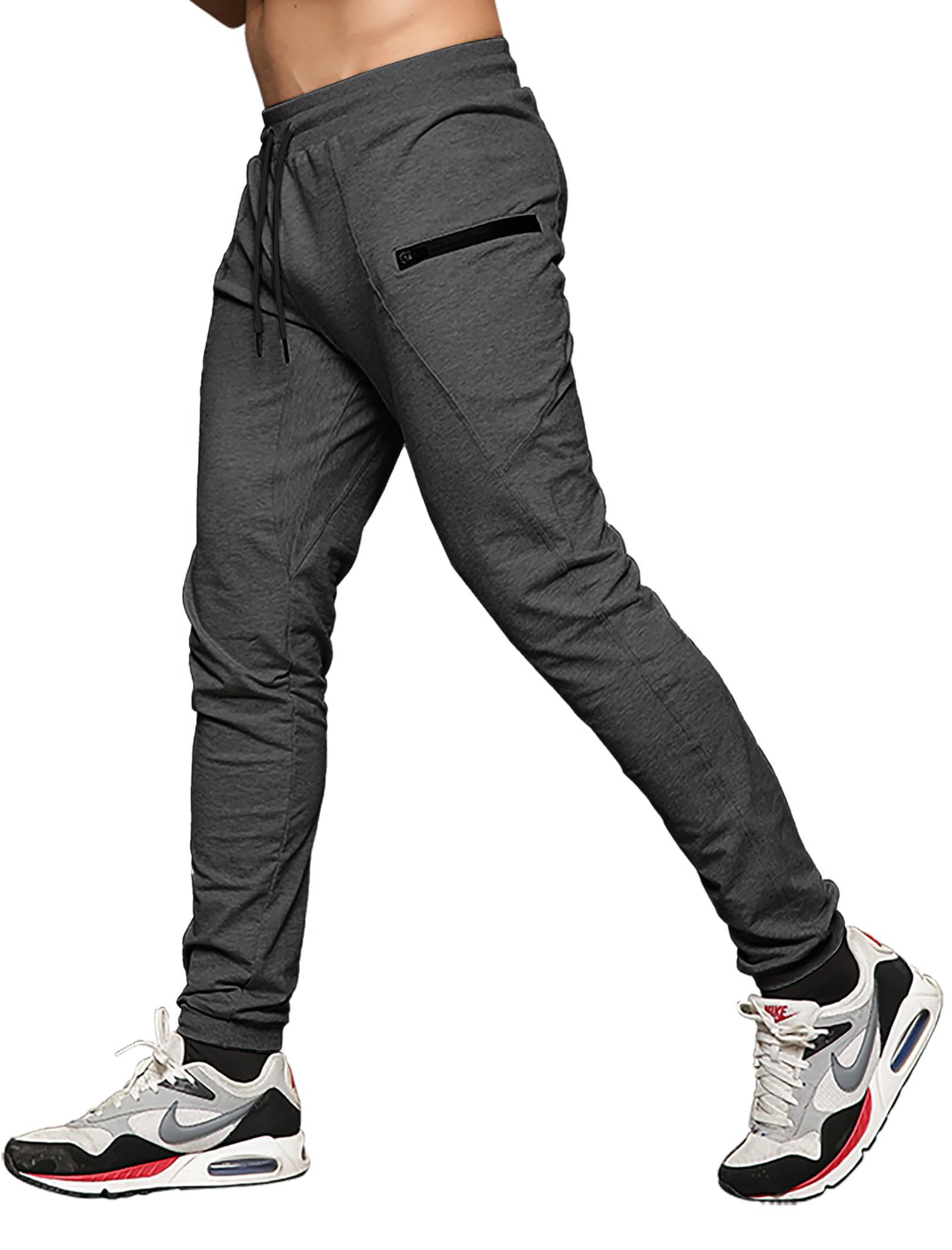 MAIKANONG Mens Slim Joggers Tapered Sweatpants Gym Workout Pants for Running Athletic Casual