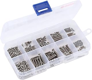 INJORA Screws Pins Nuts M1.6 M2 M2.5 Grade 12.9 Stainless Steel Hex Screws Hardware Kit for TRX4M 1/18 RC Crawler Car