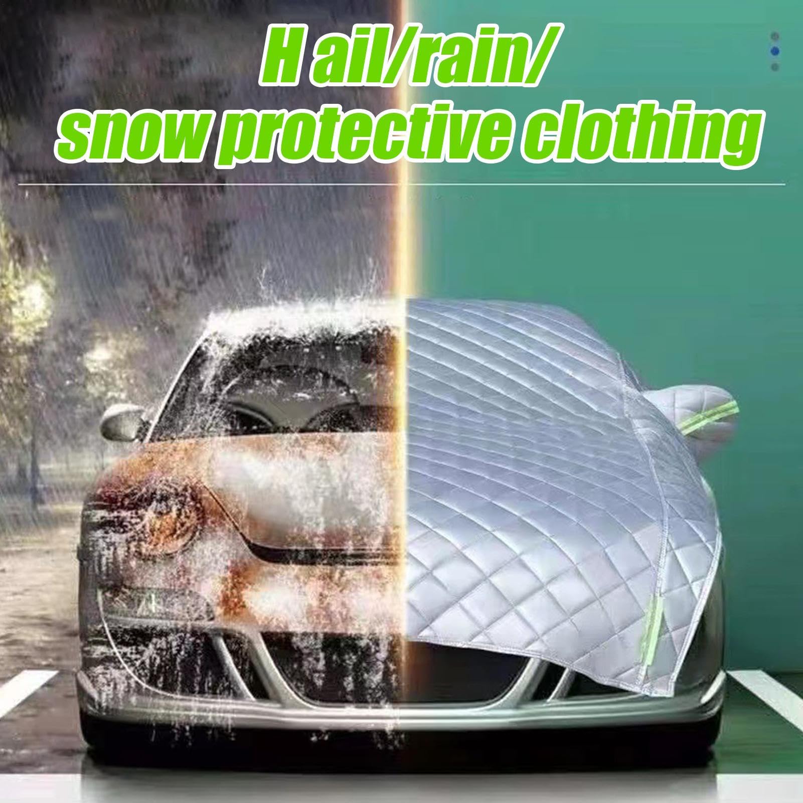 Copertura Auto Invernale Protezione Spessa Regolabile per Neve e Ghiaccio | Copertura Completa per Auto Resistente alle Intemperie Parasole Universale Invernale Antipolvere per Berline, SUV e Furg