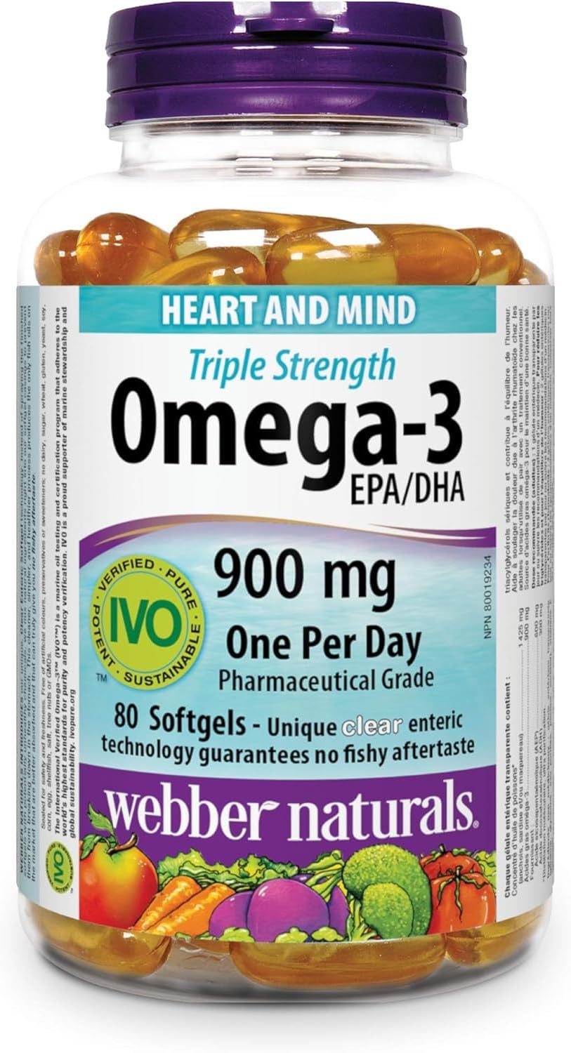 WEBBER NATURALS TRIPLE STRENGTH OMEGA 3 SG 80