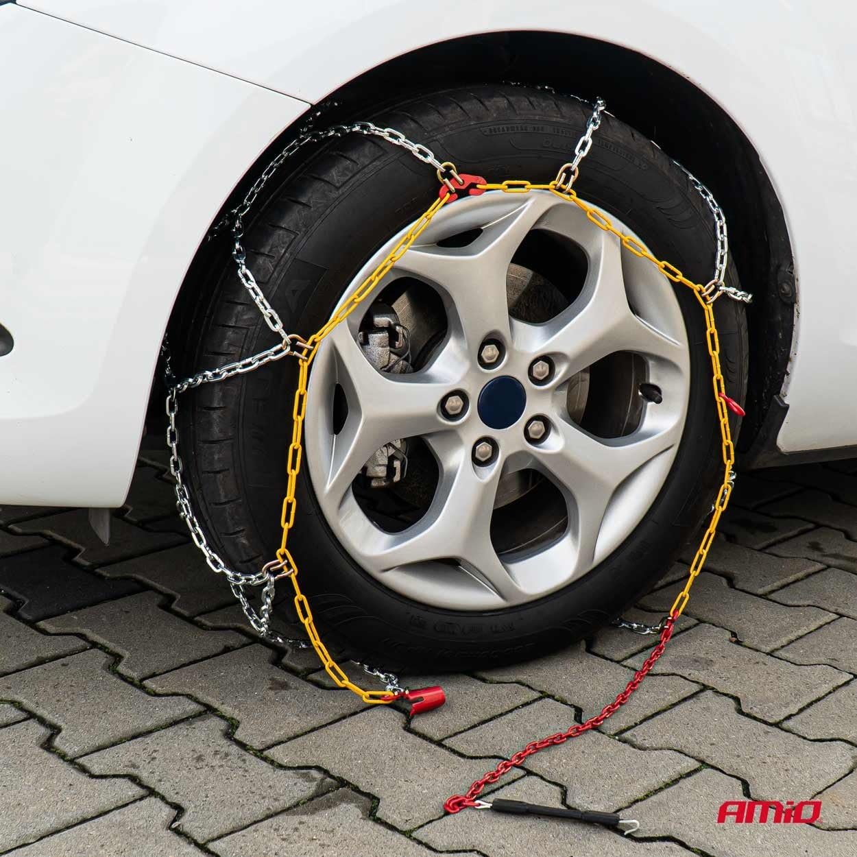Chaînes à neige AMIO pour pneus 195/65 R15 Homologation : TÜV/GS | 12 mm