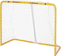 PodiuMax 54x44 Steel Street Hockey Goal for Youth & Adults - Durable Indoor Outdoor Net with Targets, Portable Backyard Training Gear
