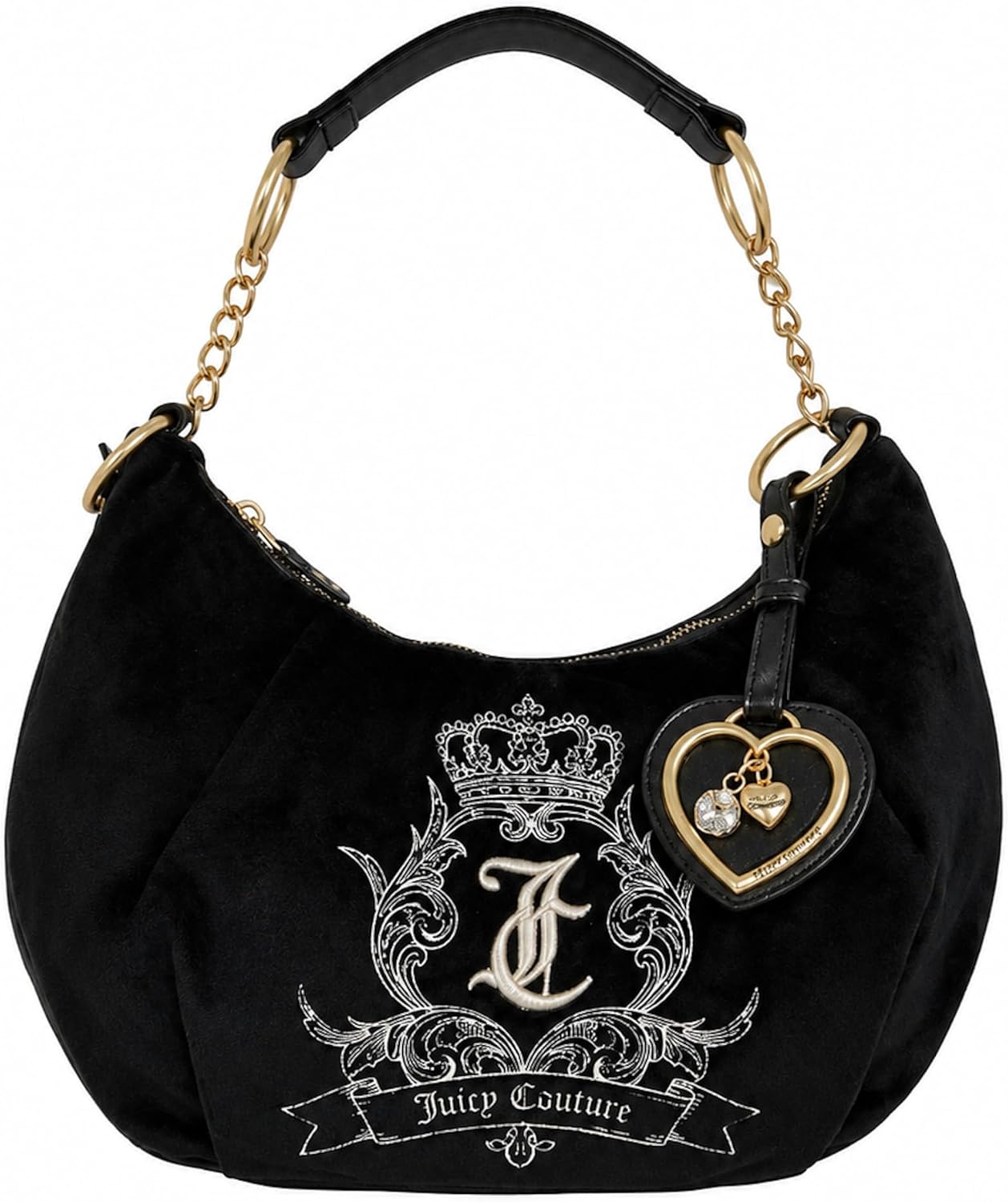 Juicy Couture ベロア ショルダーバッグ ブラック JUICY COUTURE 