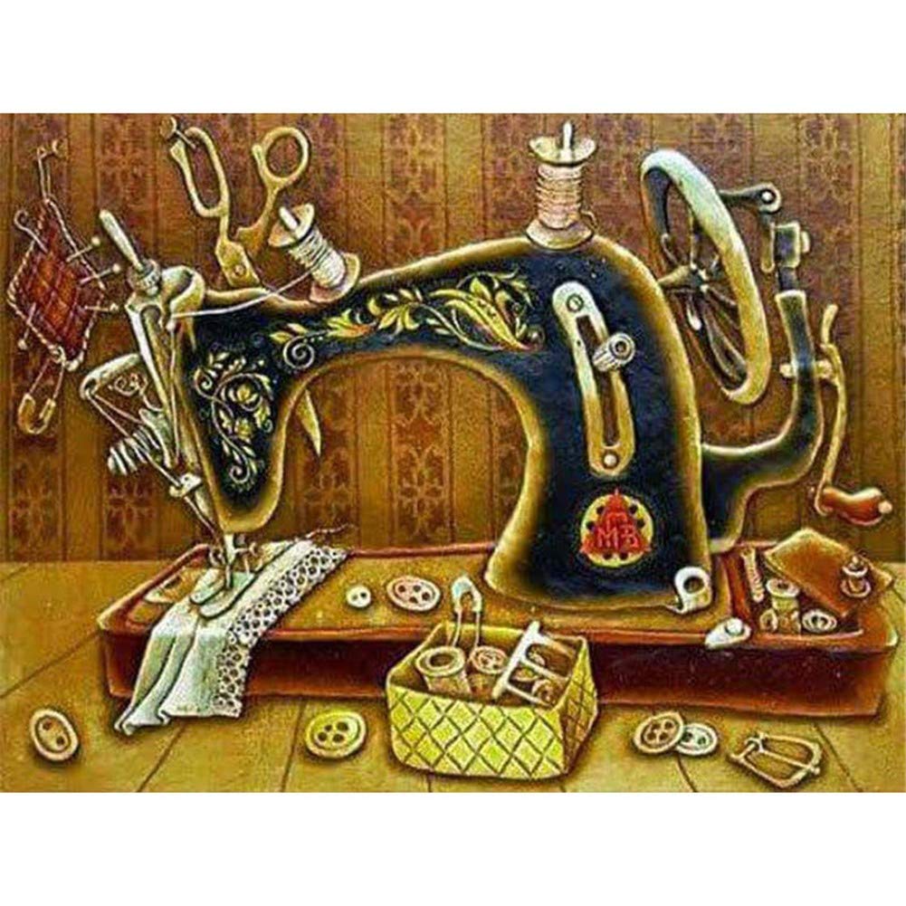 Kit broderie diamant machine à coudre 5D grand format 60x80cm