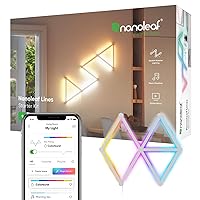 Nanoleaf Lines 60 Degrees Starter Kit, 9 Barre Luminose LED RGBW Smart e Modulari