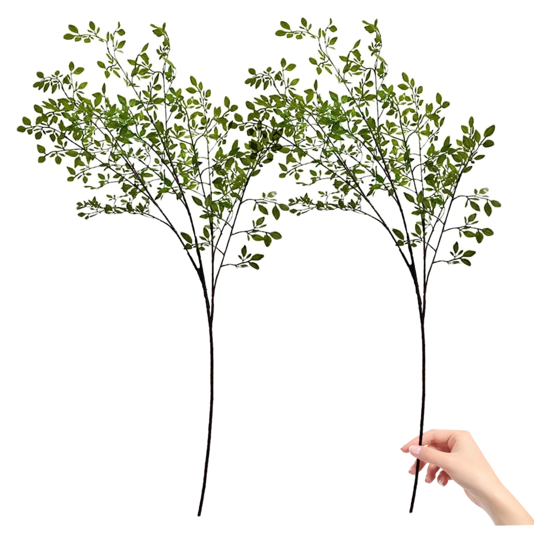 Plantes artificielles Gcroet NANDINA 2PCS 43 pouces longue tige de verdure fausses branches