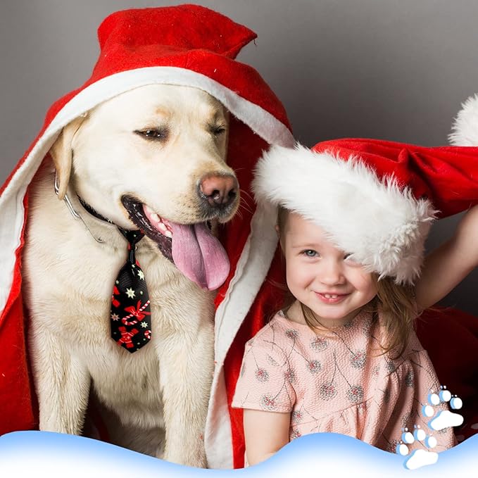 6 Corbatinas Ajustables para Perro Amigable Navidad Pequeña Mascota miniatura 2