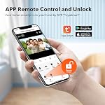 Sans fil 1080P Caméra vidéo avec moniteur, WiFi Système d'interphone vidéo avec écran 7'', détection de mouvements, sans abonnement, vision nocturne, longue durée de vie de la batterie, APP Contrôle