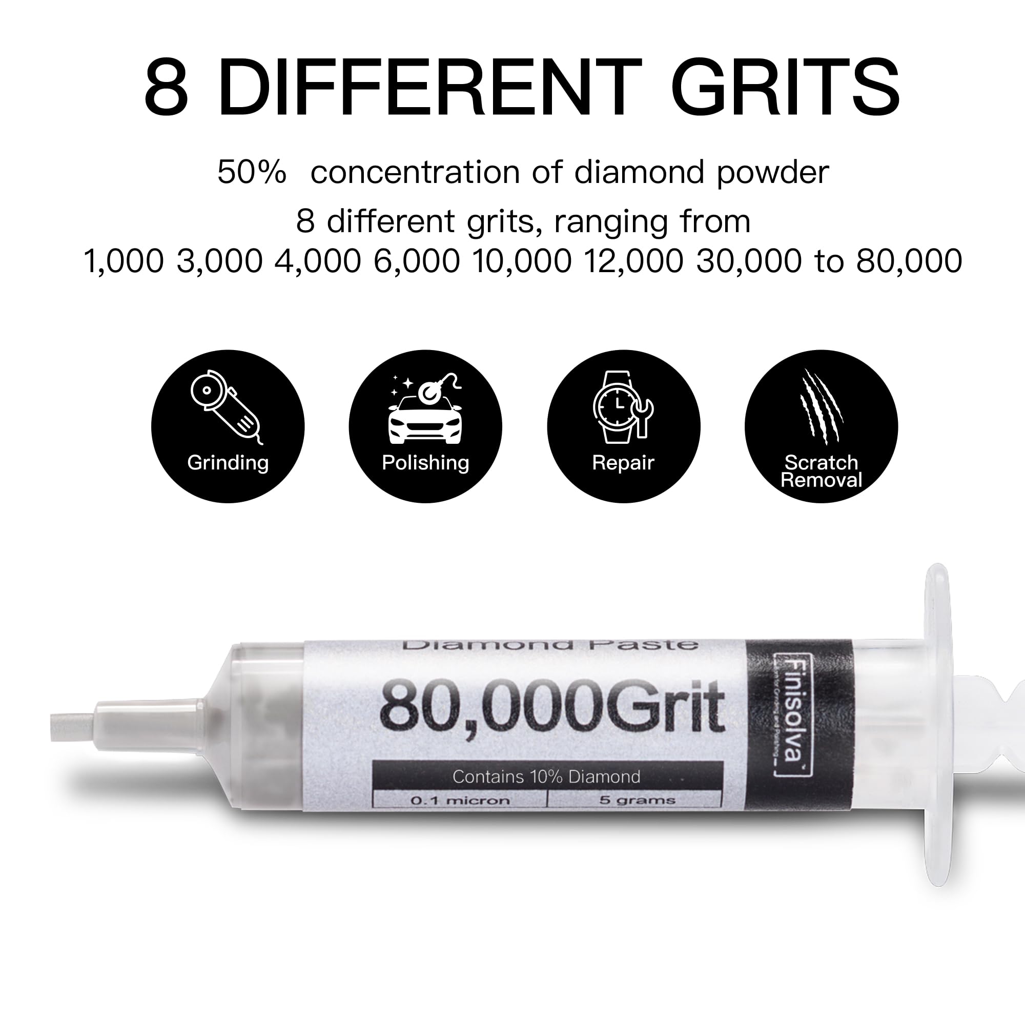 Diamond Polishing Kit - 8 Grits, Premium Shine -2