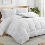 All Season Queen Comforter Set 3 PCs Soft Quilted Down Alternative Comforter+2 Pillow Shams with Corner Tabs,Winter Summer Warm Fluffy,Machine Washable (Queen, Grey)